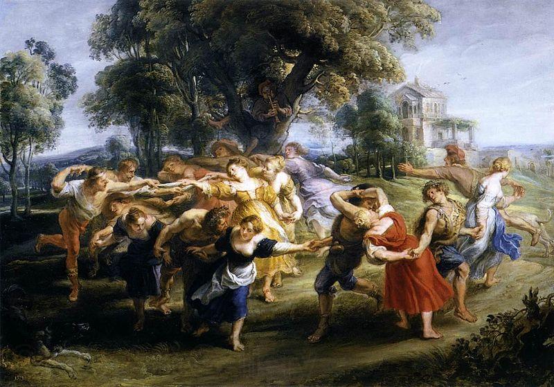 Peter Paul Rubens Dance of Italian Villagers Spain oil painting art